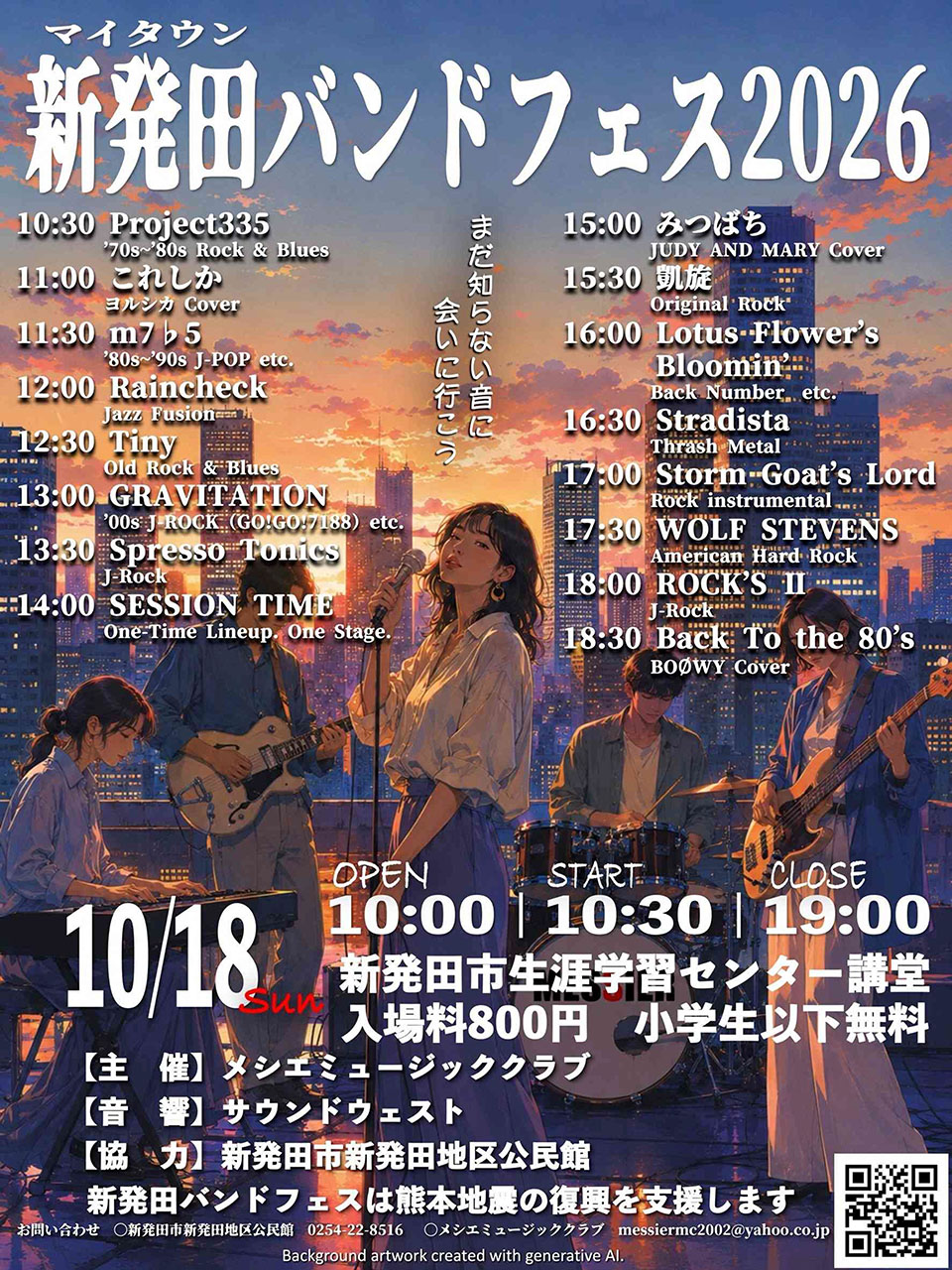 マイタウン新発田バンドフェス2026 ポスター